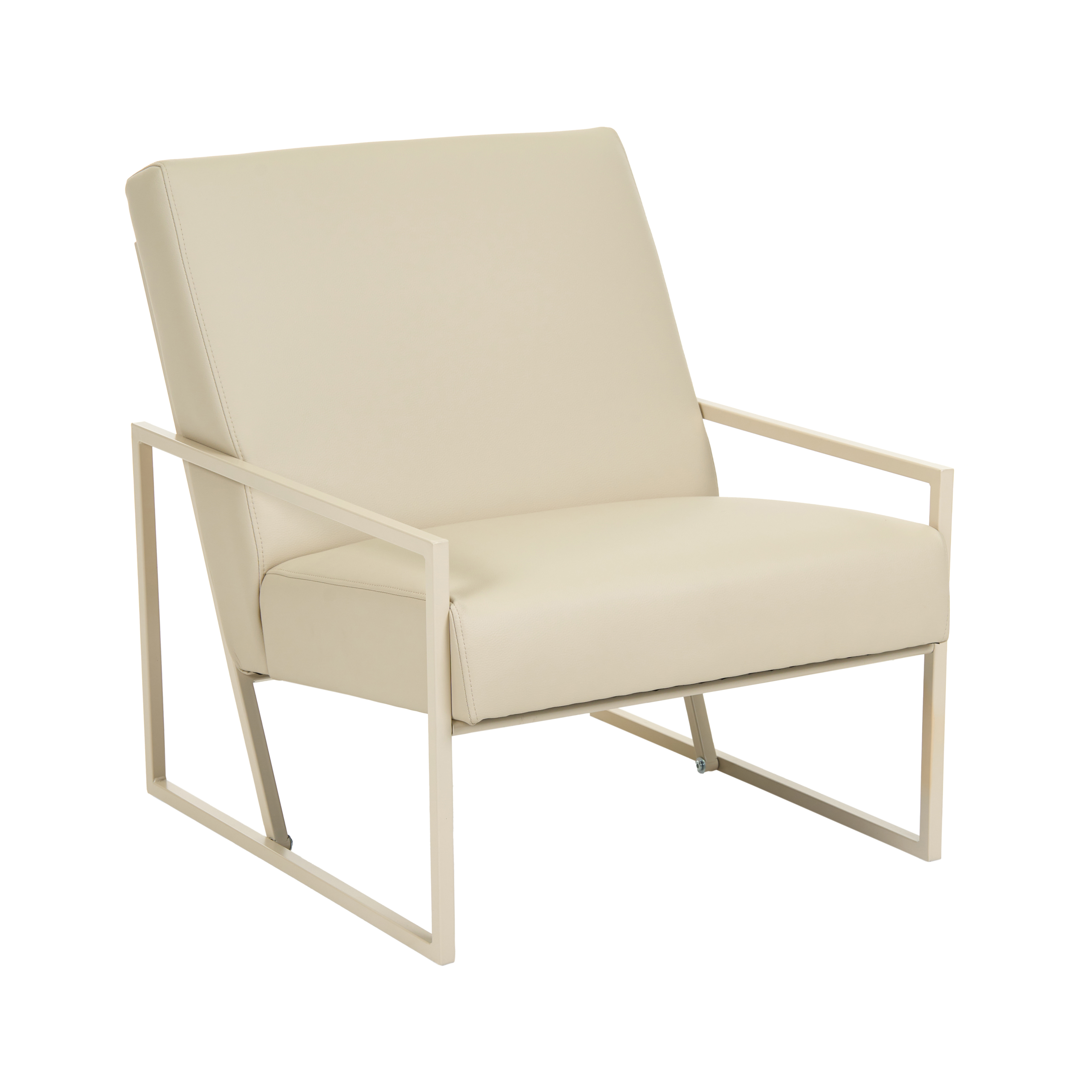Fåtölj DELARY Konstläder Beige