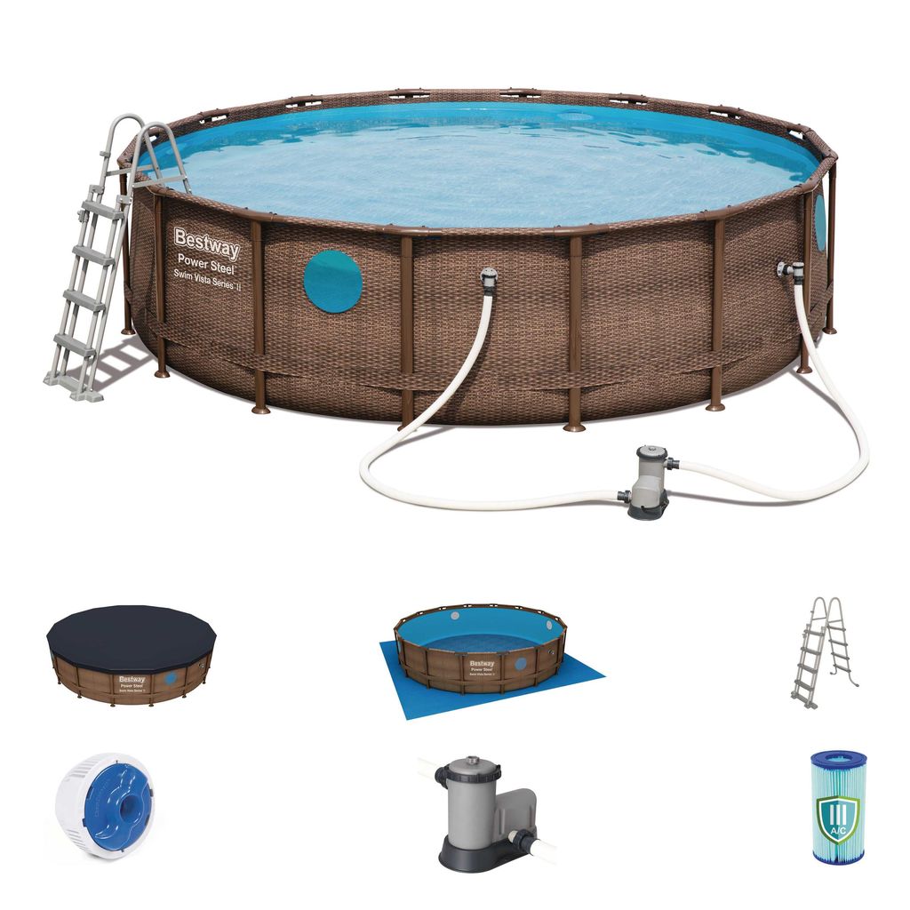 Power Steel Vista Round Pool Set 488 X 122 Cm