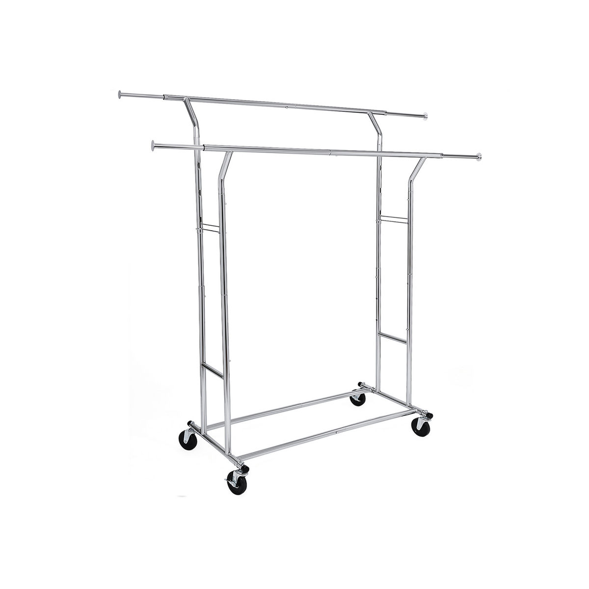 SONGMICS klädhängare, 129–169 cm, krom, HSR12S