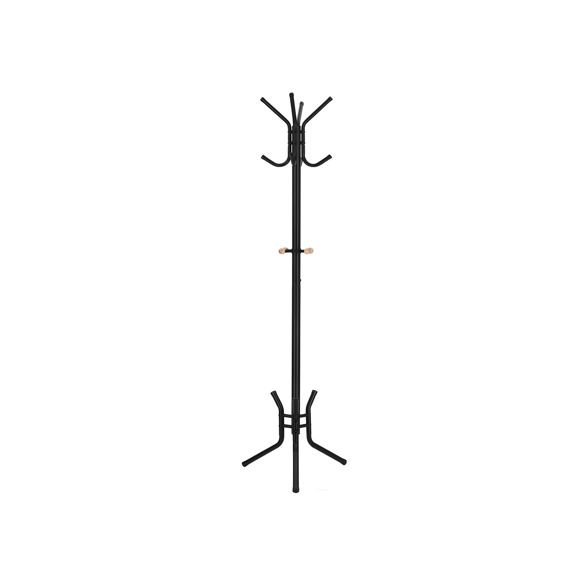 SONGMICS klädhängare, 12 krokar, 176 cm, svart, RCR17B