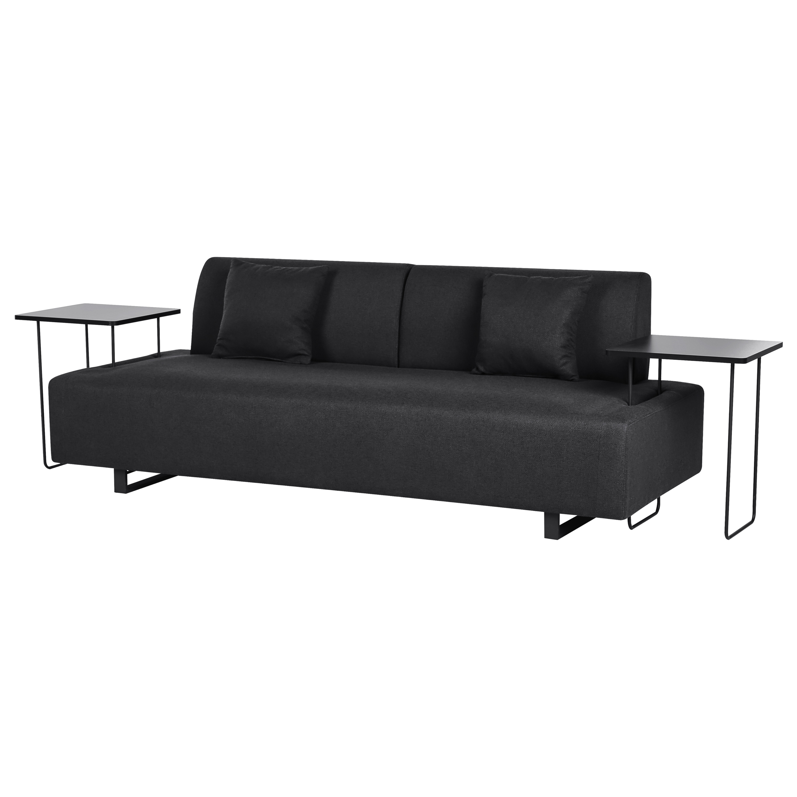 Soffa 3-sits SOKNA med bord Svart