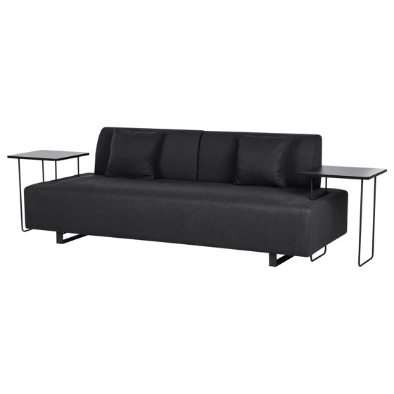 Soffa 3-sits SOKNA med bord Svart