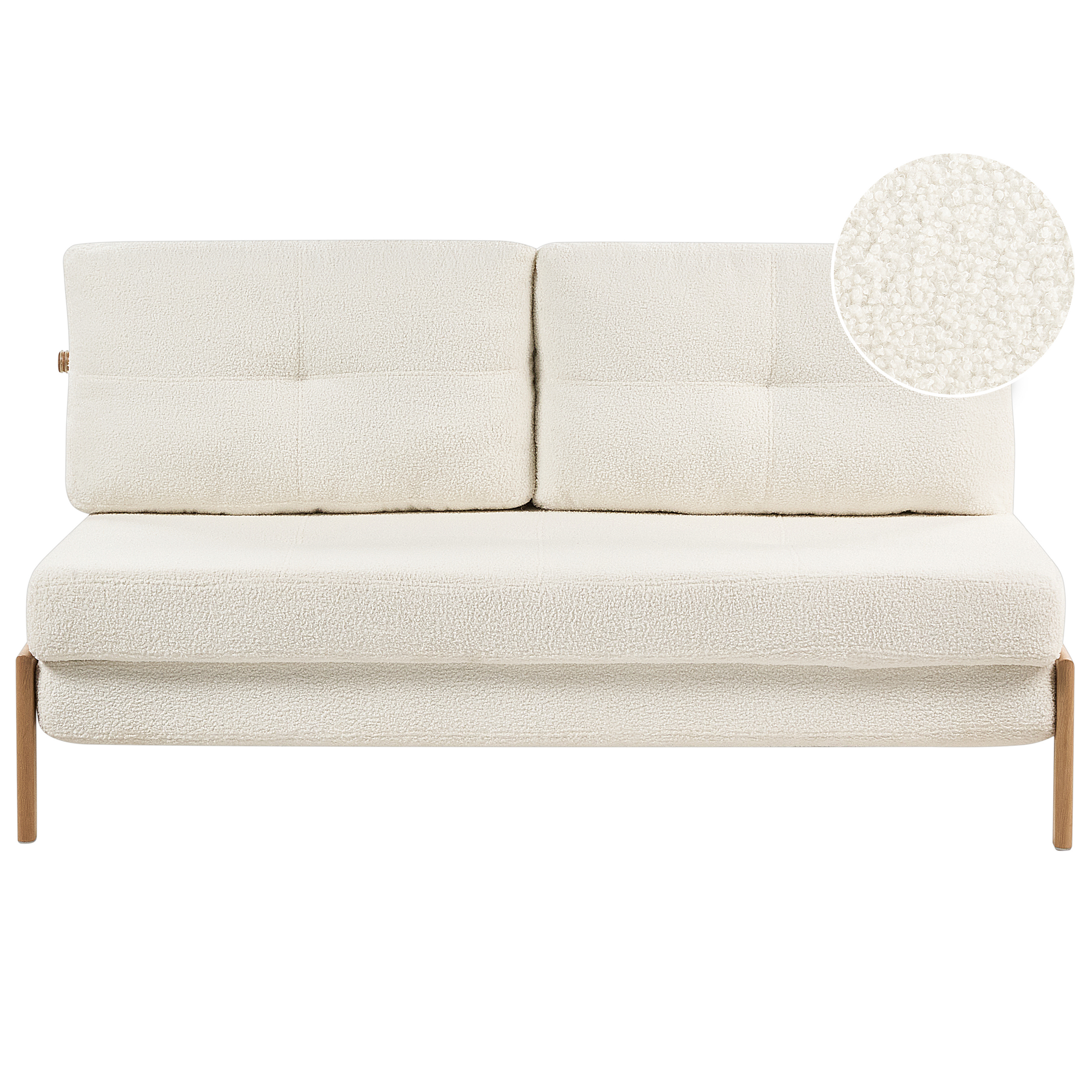 Bäddsoffa 2-sits EDLAND Bouclé Off-White
