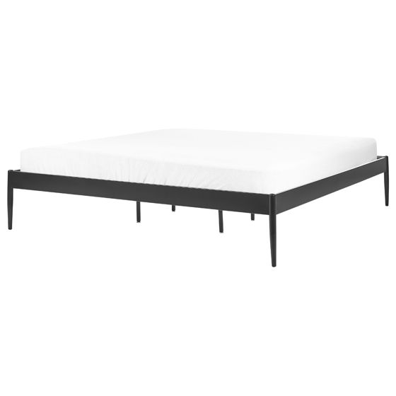 Säng med lamellram Metall VAURS 180 x 200 cm Svart