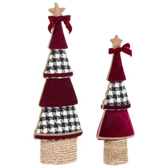 Set med 2 figuriner ALVSBYN 55/70 cm Julgran Brun