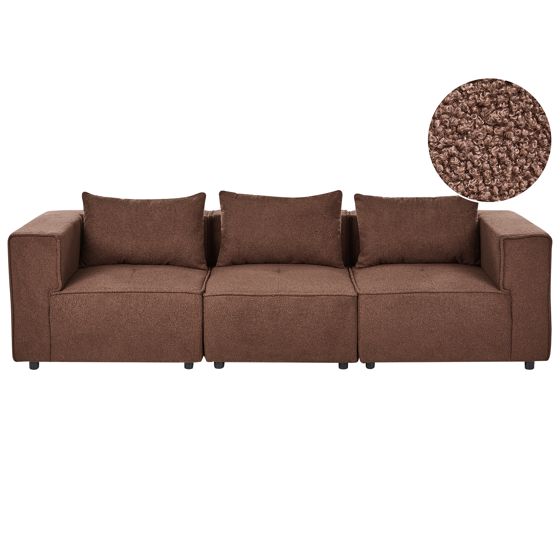Modulsoffa 3-sits AXEBO Bouclé Brun