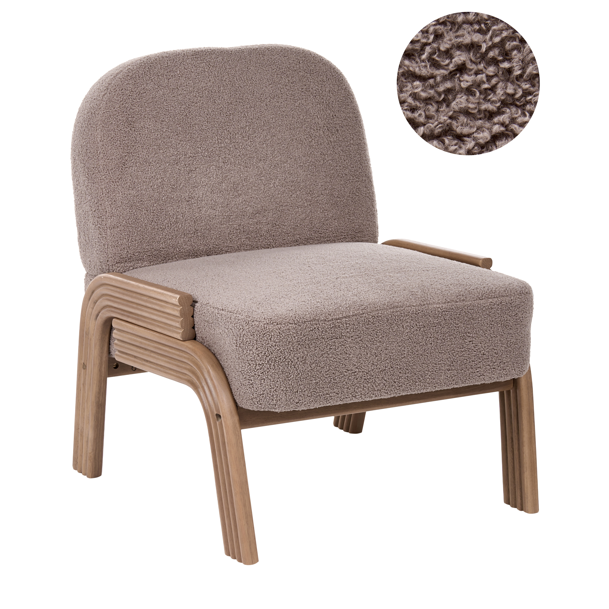Fåtölj ORTEN Bouclé Taupe