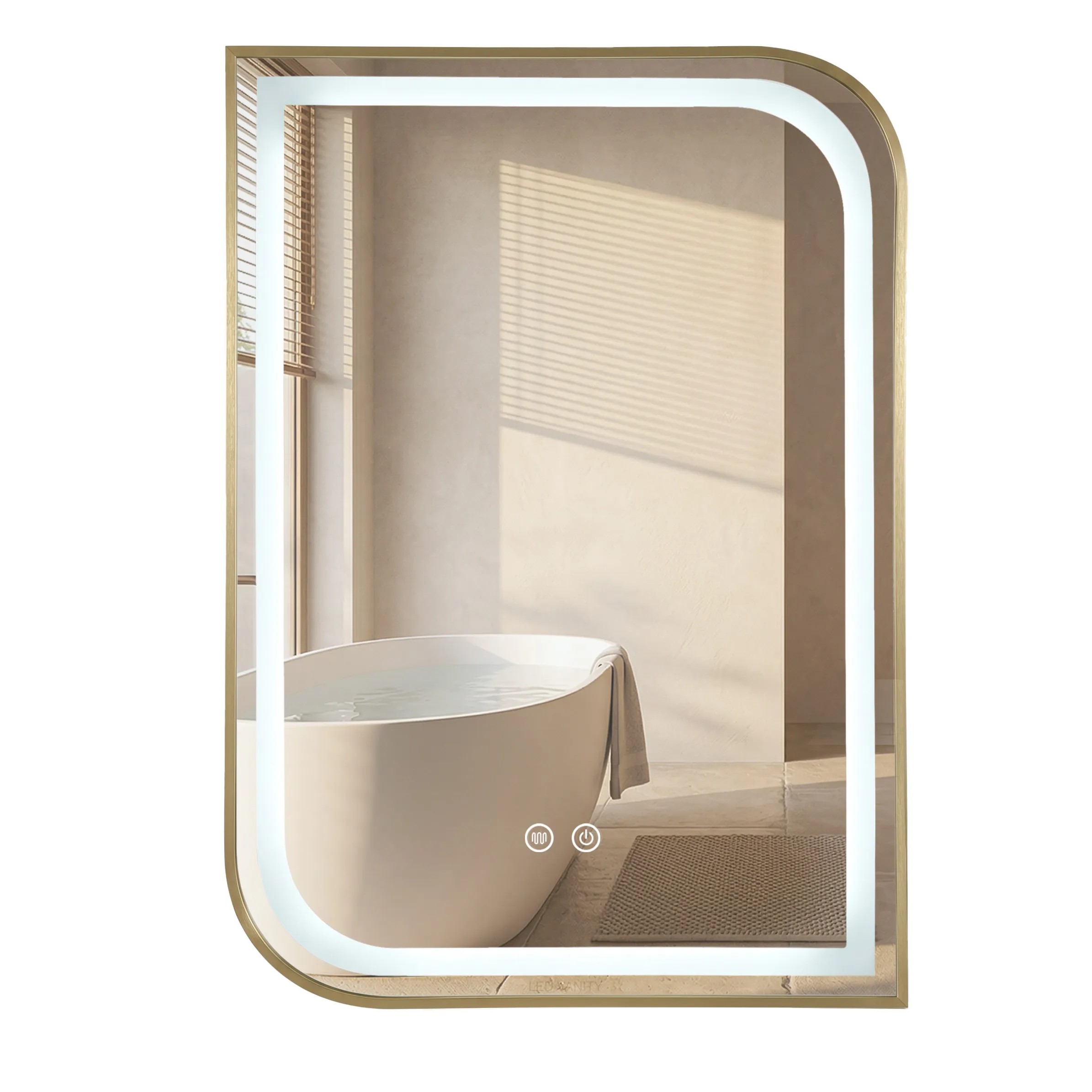 REA spegel ZONE 80X60 LED Guld 0,5x60x80cm