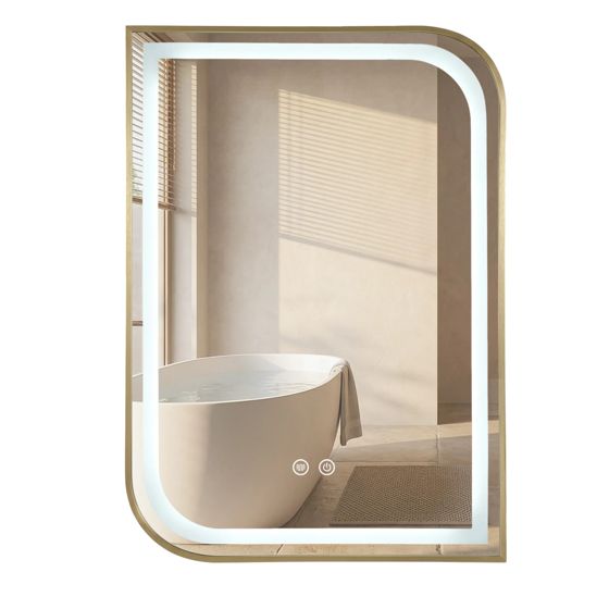 REA spegel ZONE 80X60 LED Guld 0,5x60x80cm