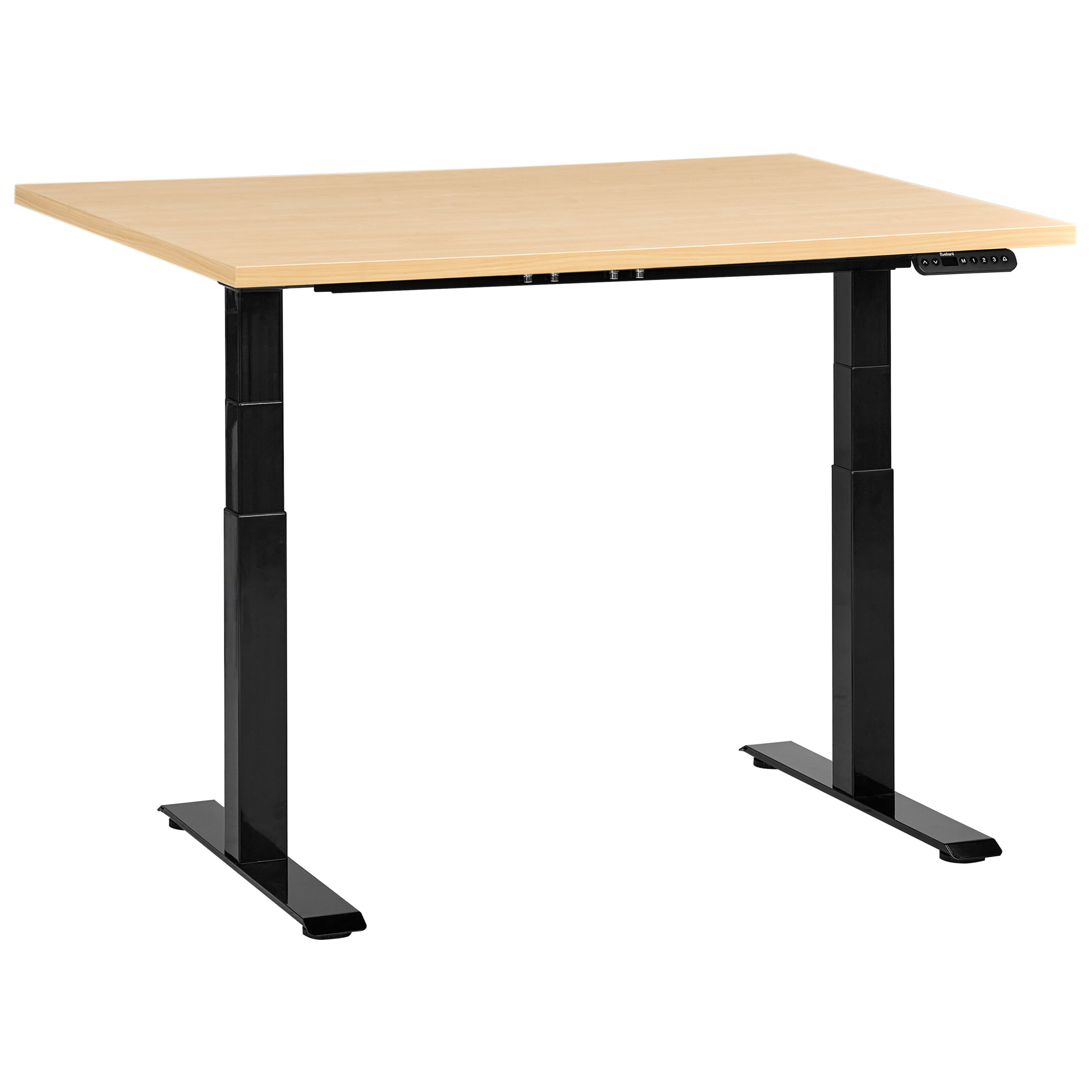 Elektriskt höj- och sänkbart skrivbord DESTINES 120 cm 72 cm Svart/ Ljusbrun