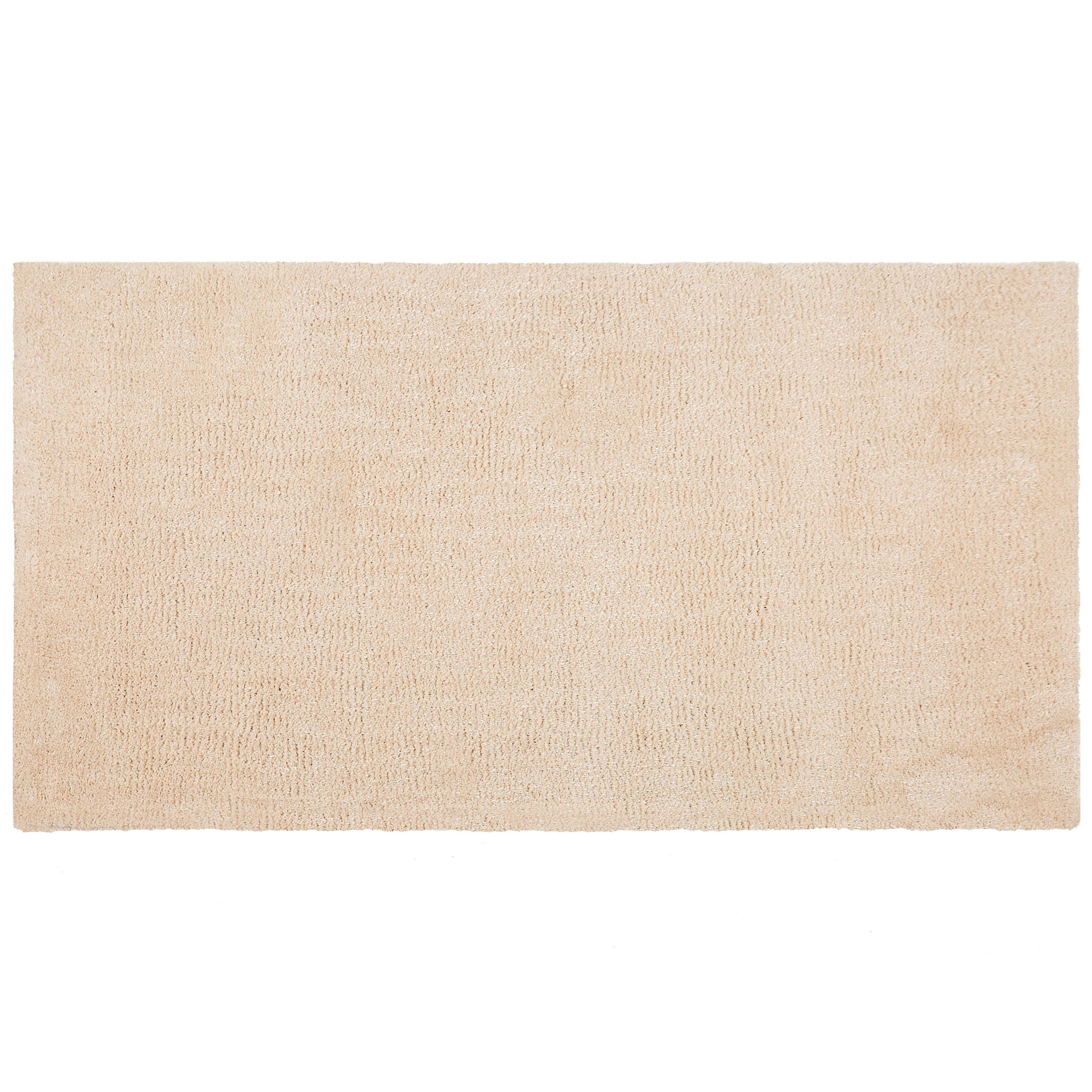 Matta med lång lugg DEMRE Ljusbeige 80 x 150 cm