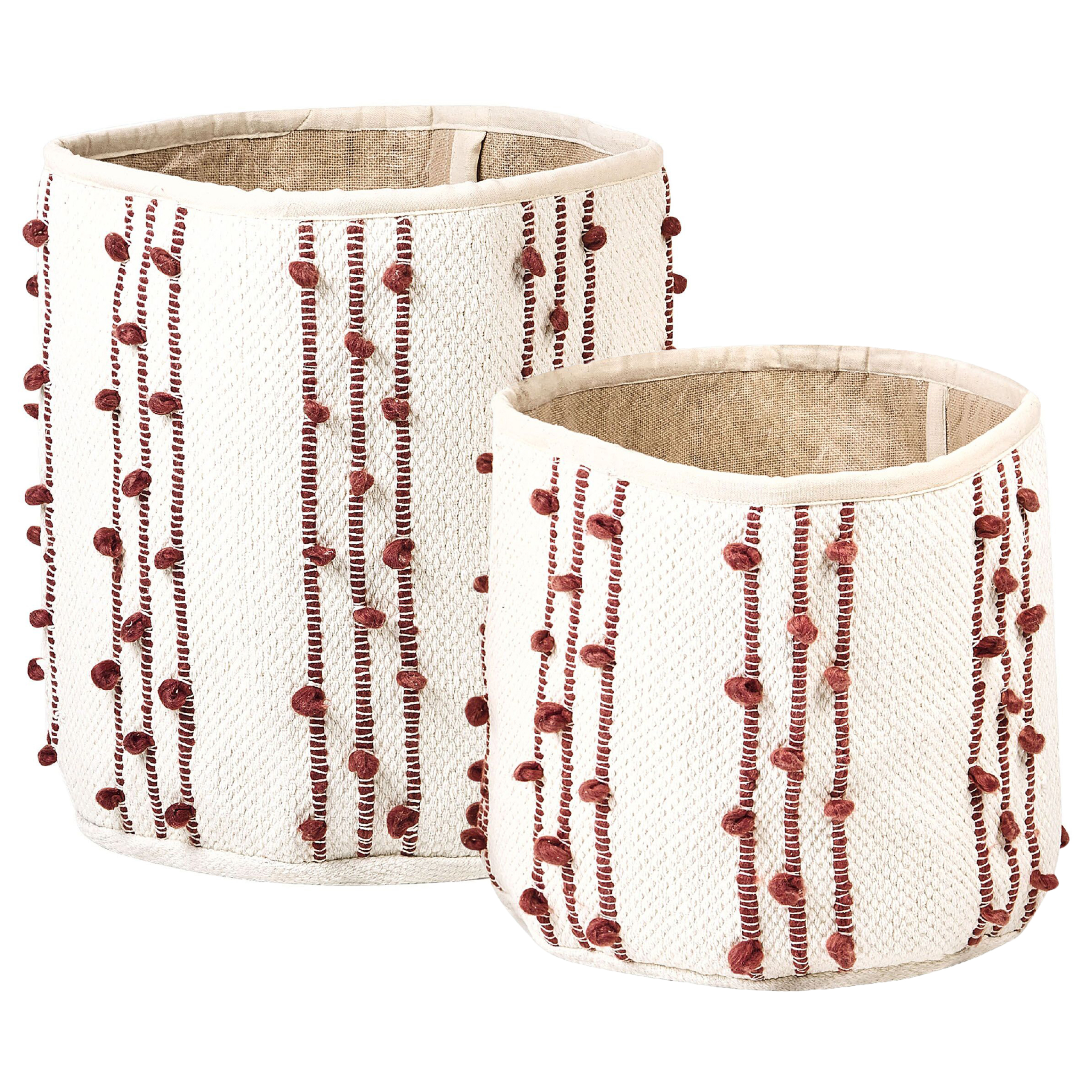 Set med 2 korgar KHEL Bomull Beige