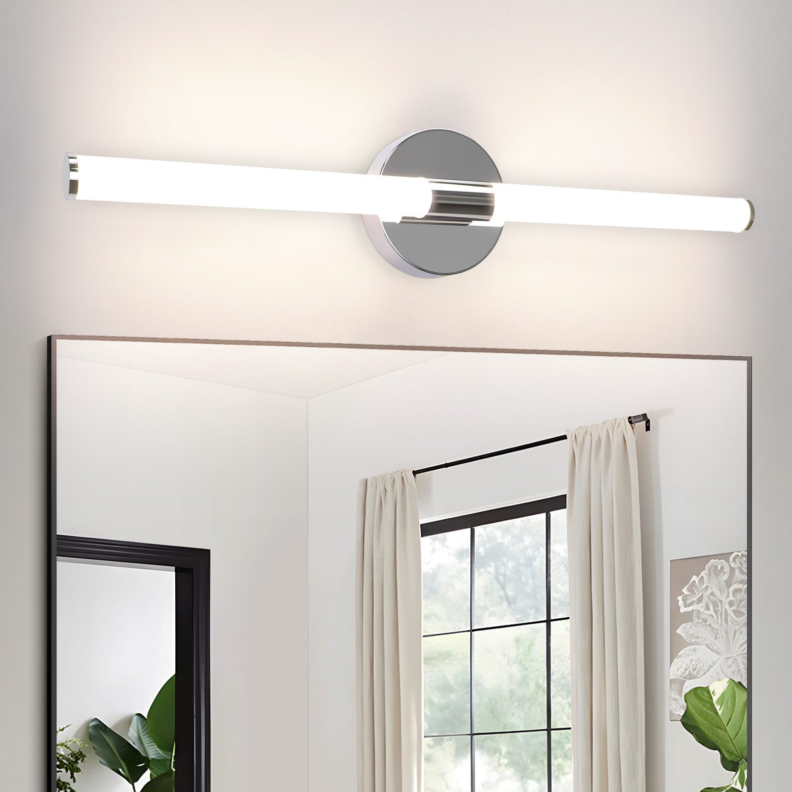 NETTLIFE LED-vägglampa för badrum - 8W 60CM 4000K IP44