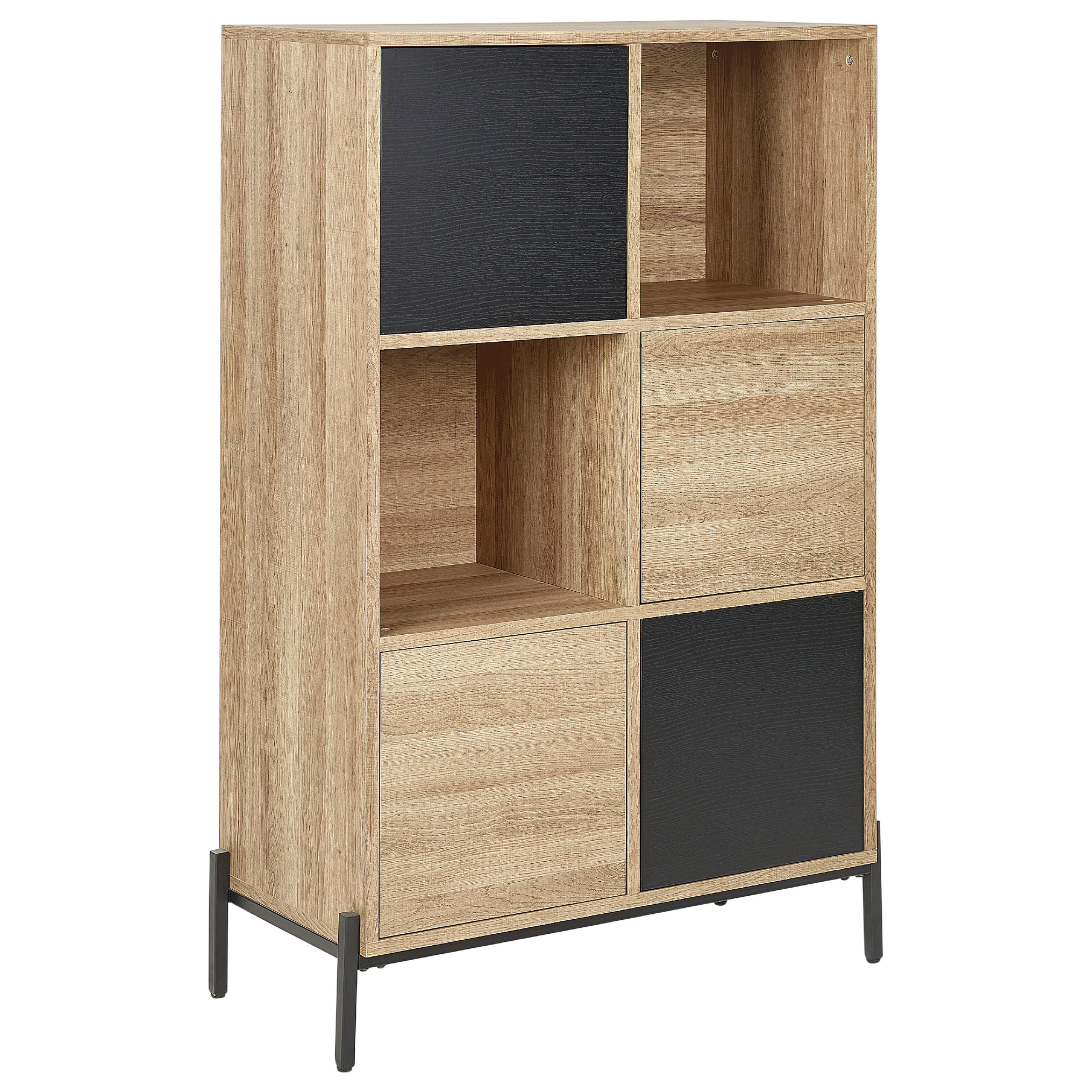 Hylla MOINES 135 cm Brun/ Svart