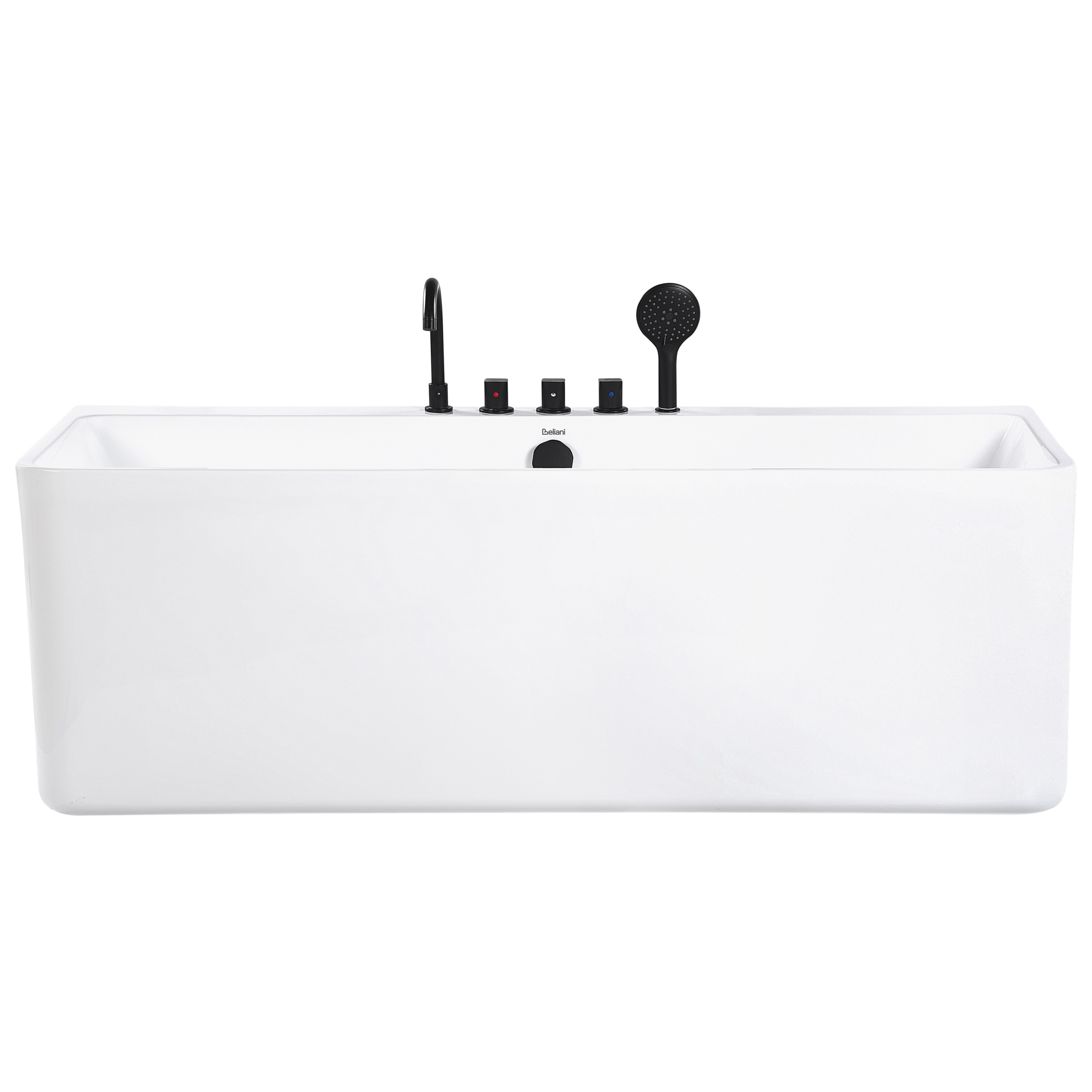 Badkar med rygg mot väggen QUATRE 1700 x 750 mm Vit