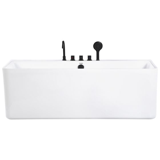 Badkar med rygg mot väggen QUATRE 1700 x 750 mm Vit