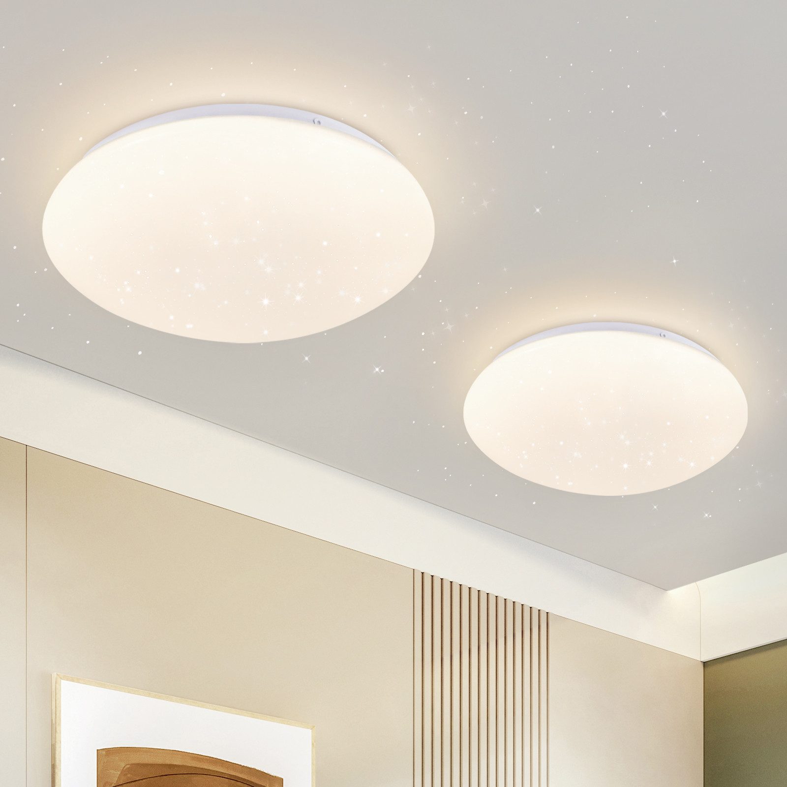 NETTLIFE Second LED - taklampa för vardagsrummet - Ø 16,5 cm, 4000 K, 5 W, Neutralvit, Hall, Barnrum