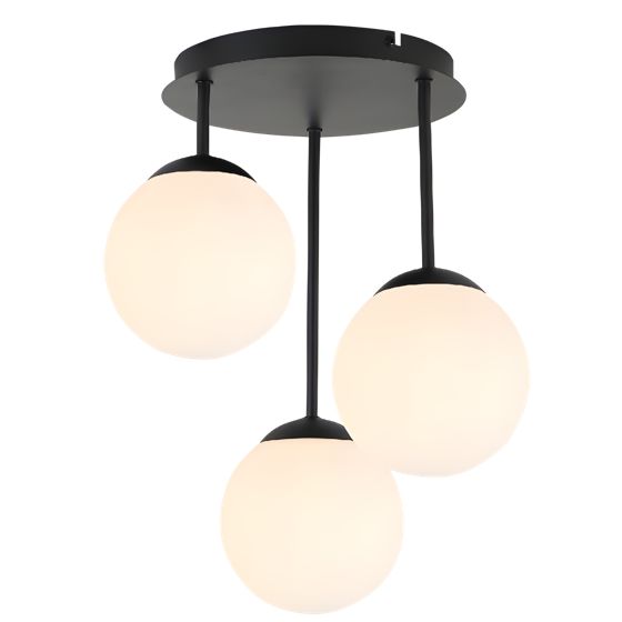 TOOLIGHT hängande taklampa APP1815-3CPR Svart/Vit 25x25x45cm