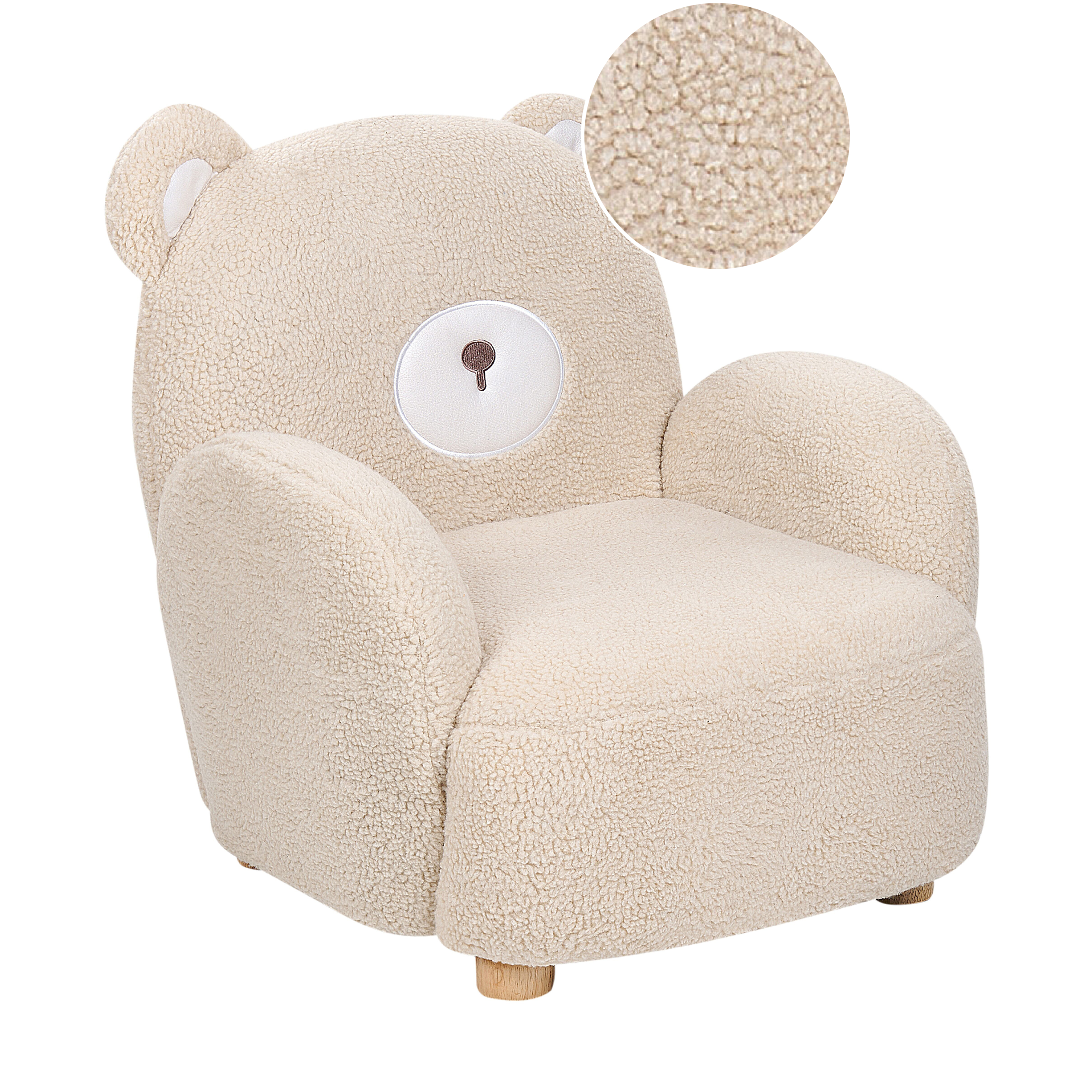 Barnfåtölj Nallebjörn BOO Bouclé Beige