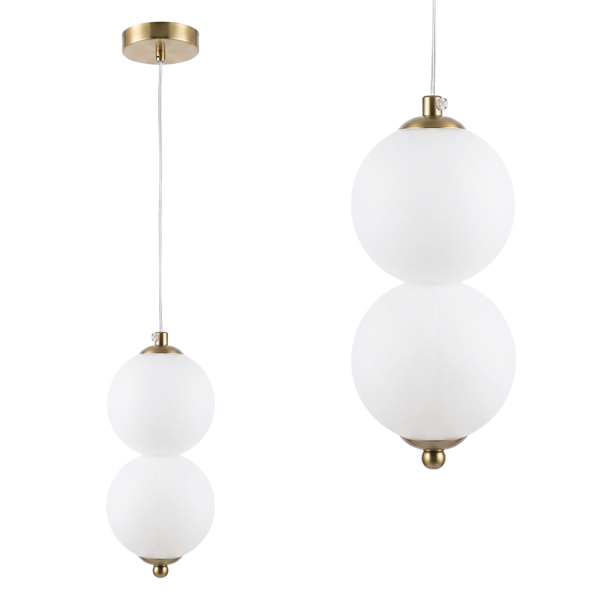 TOOLIGHT hängande taklampa LHJ117-2CP LED Borstat guld 10x10x22cm