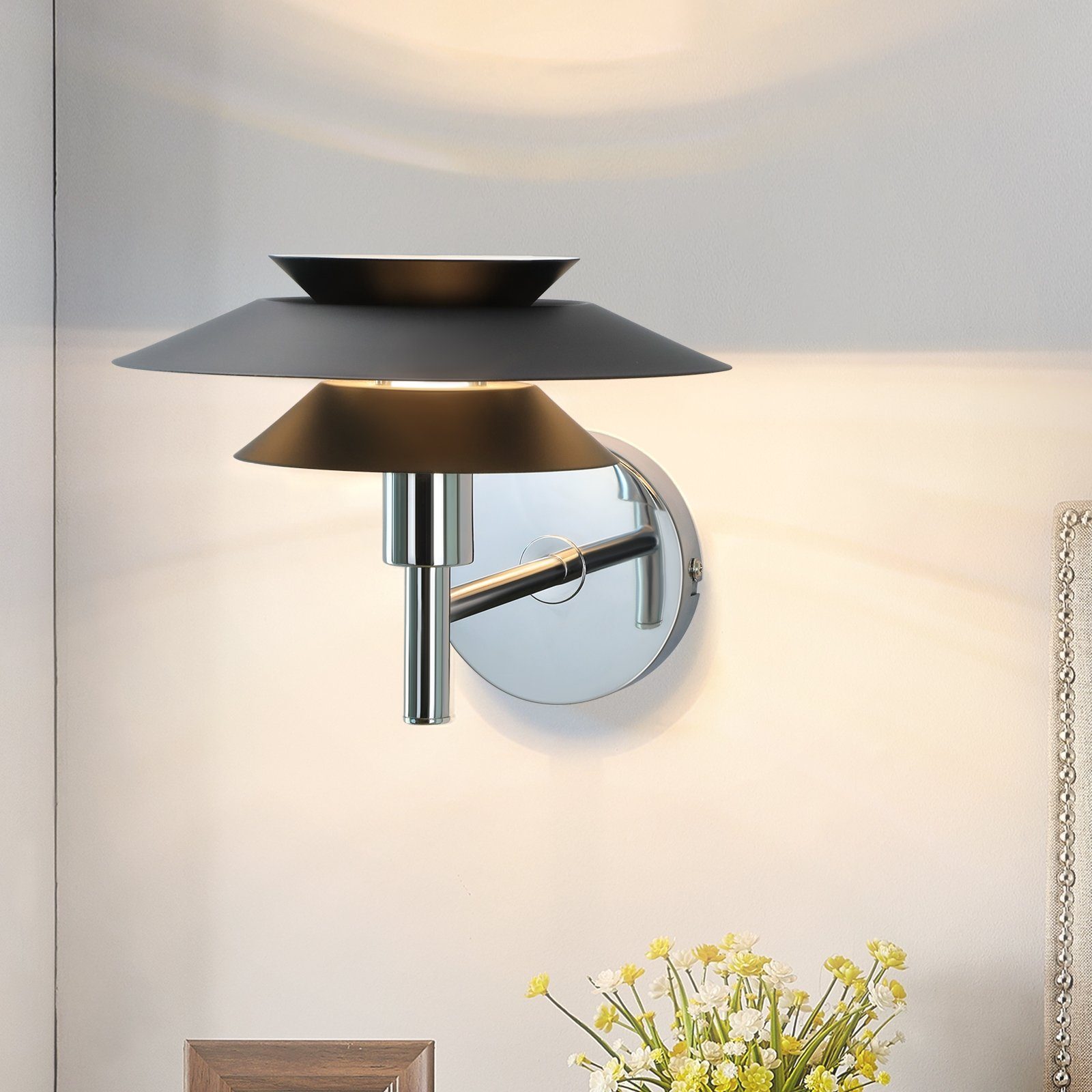 NETTLIFE Vägglampa för inomhusbruk, Svart - Sovrumslampa, Modern, Design, G9, Utan, Glödlampa, (Max 0,25W)