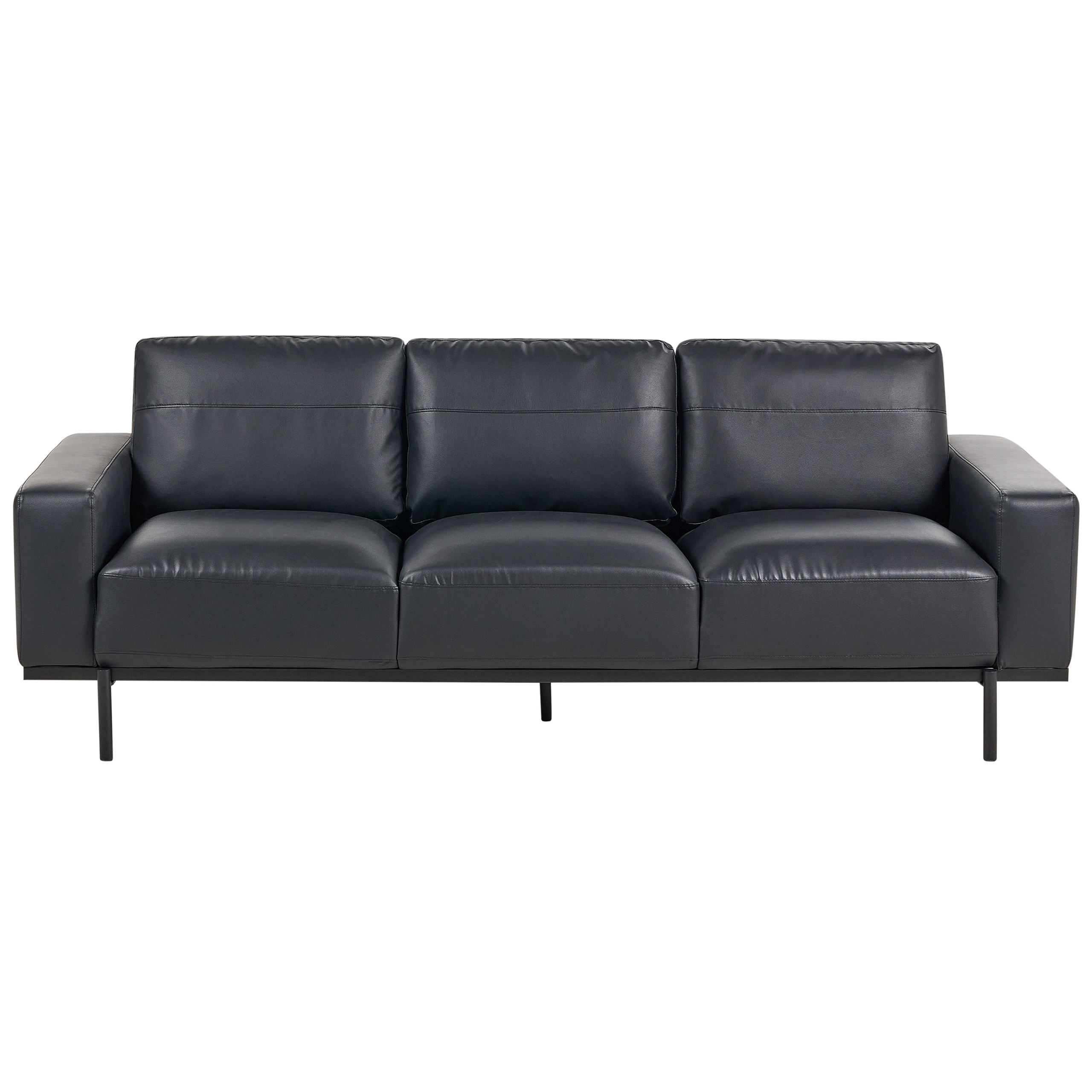 Soffa 3-sits SOVIK Konstläder Svart