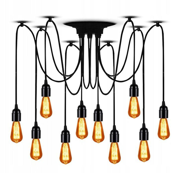 TOOLIGHT hängande taklampa JDL-03 SPIDER 10 Svart 150x15x150cm