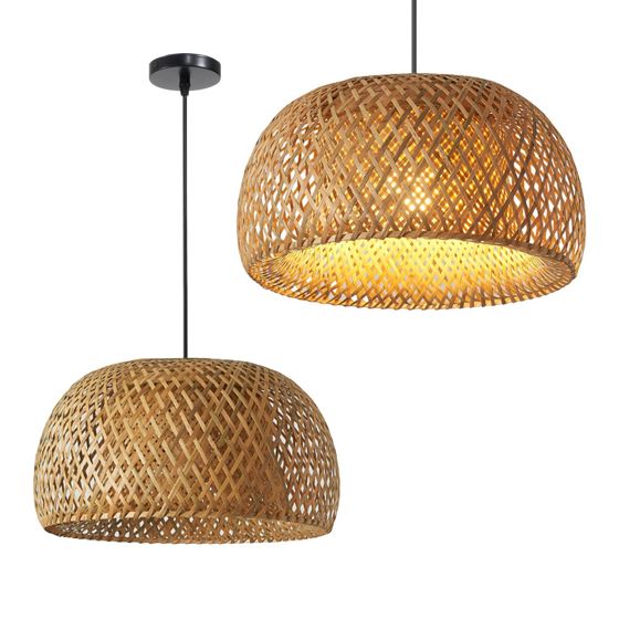 TOOLIGHT hängande taklampa APP886-1CP NATURAL BOHO Brun 20,5x38x90cm