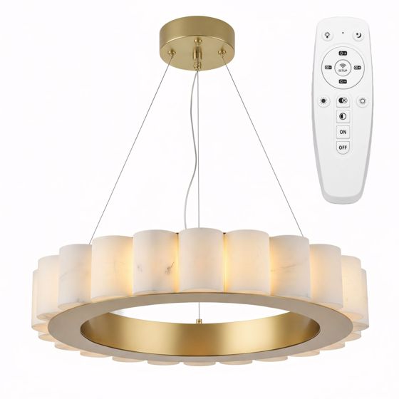 TOOLIGHT hängande taklampa APP1801-CP LED Borstat guld 48x48x115cm