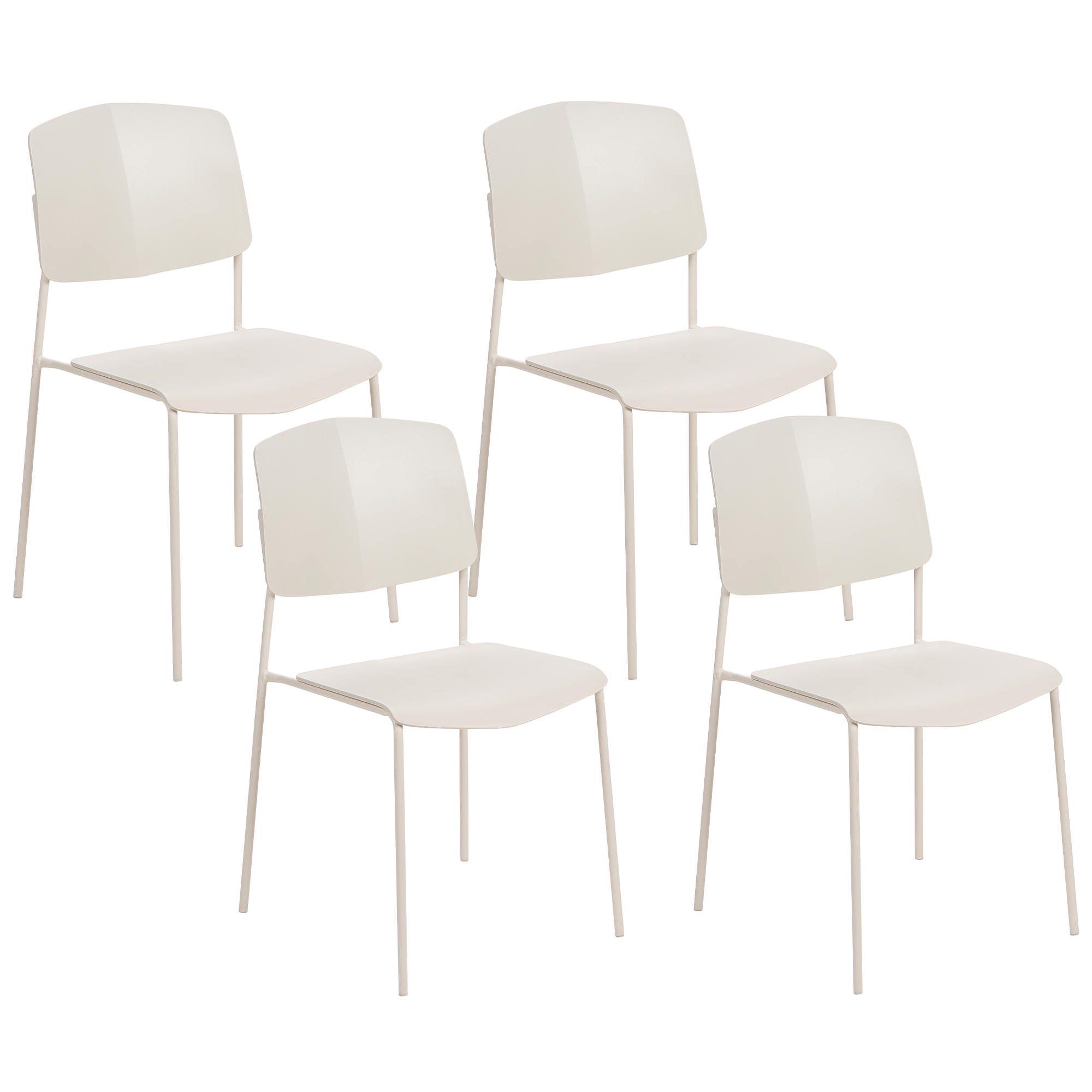 Set med 4 matstolar ASTORIA Beige