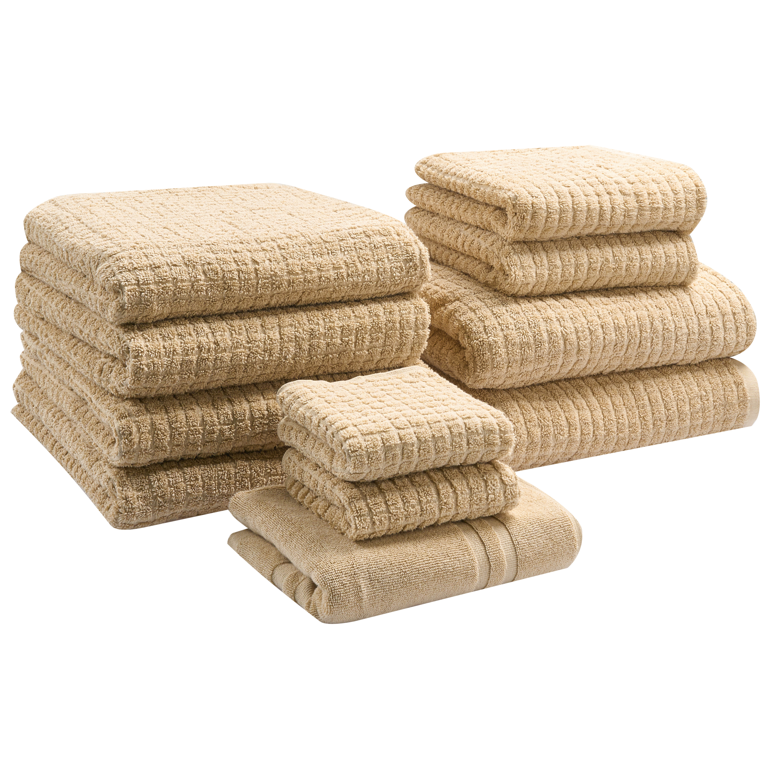 Set med 11 handdukar ATAI Bomull Beige