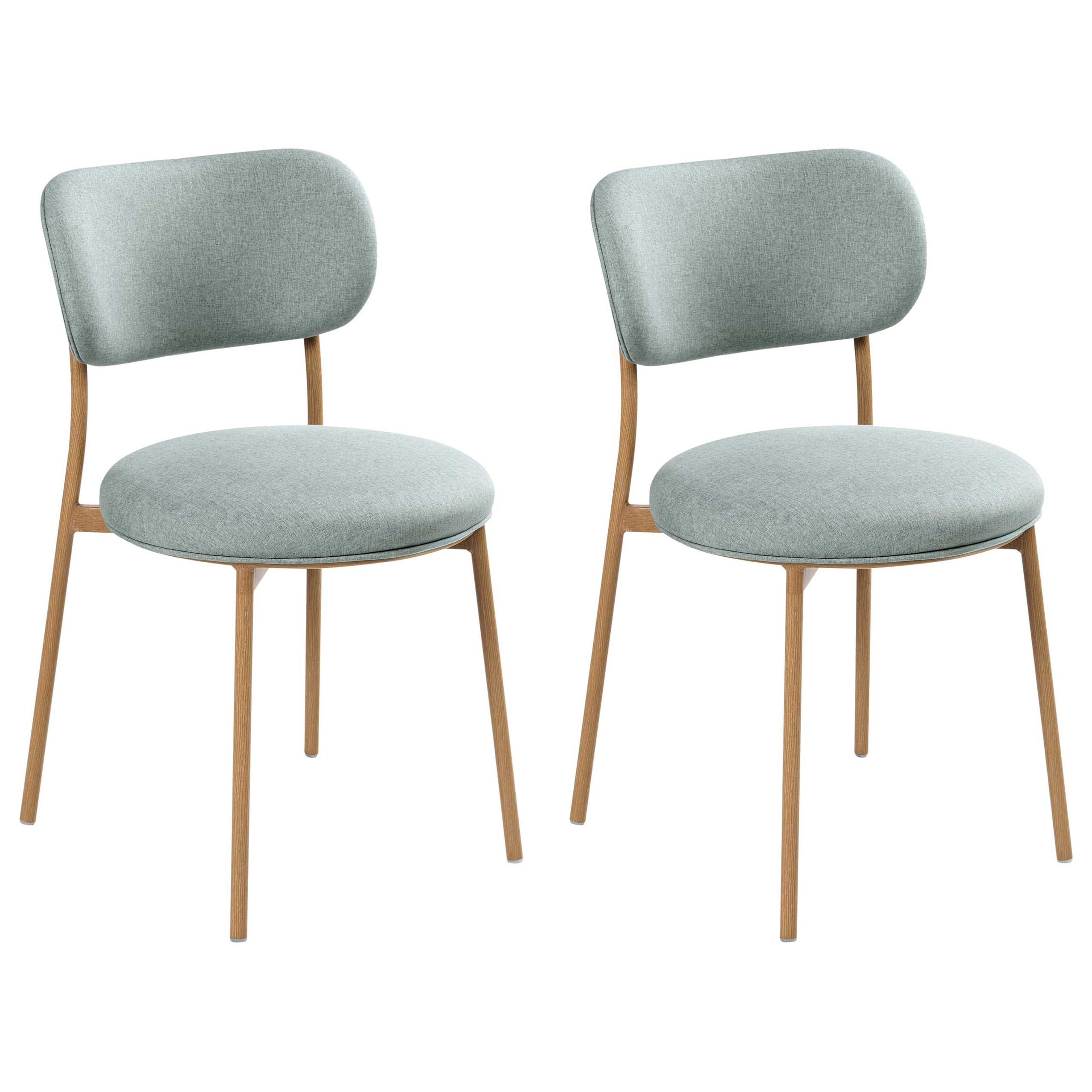 Set med 2 matstolar CASEY Mintgrön
