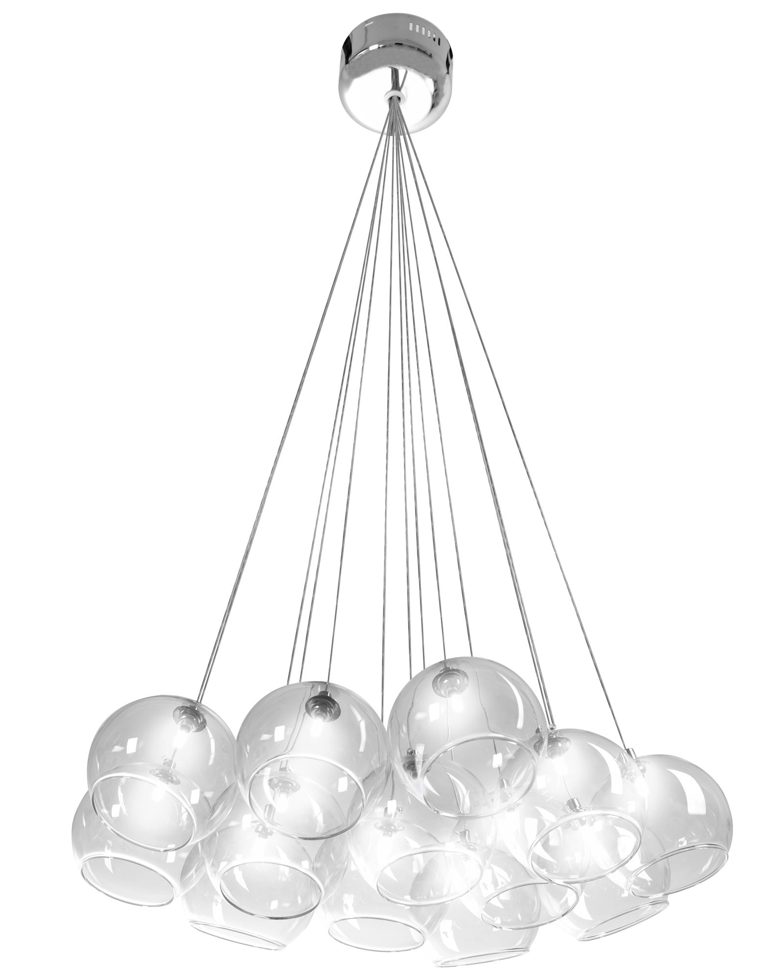 TOOLIGHT hängande taklampa APP561-13CP Transparent 54x54x90cm