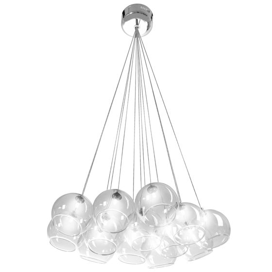 TOOLIGHT hängande taklampa APP561-13CP Transparent 54x54x90cm