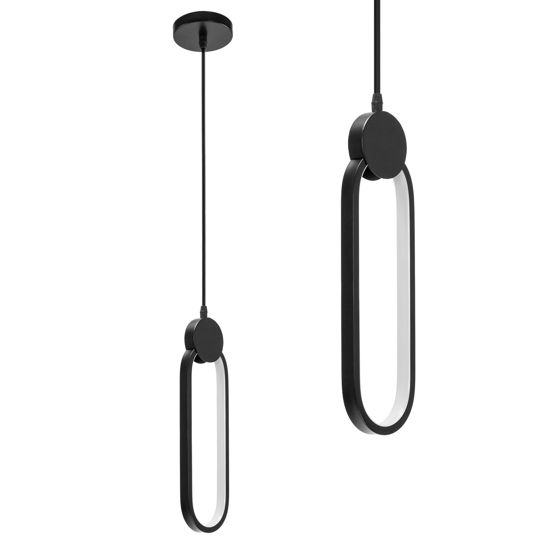 TOOLIGHT hängande taklampa LED APP851-CP Svart 37x11x37cm