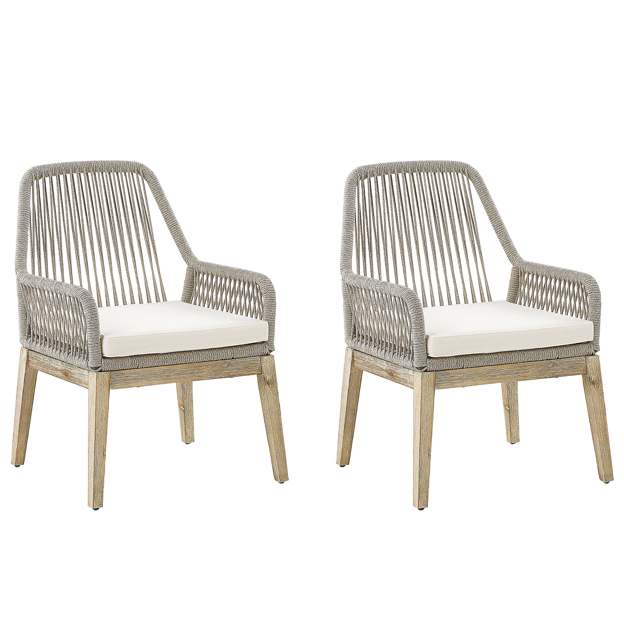 Set med 2 stolar med dynor OLBIA Off-White