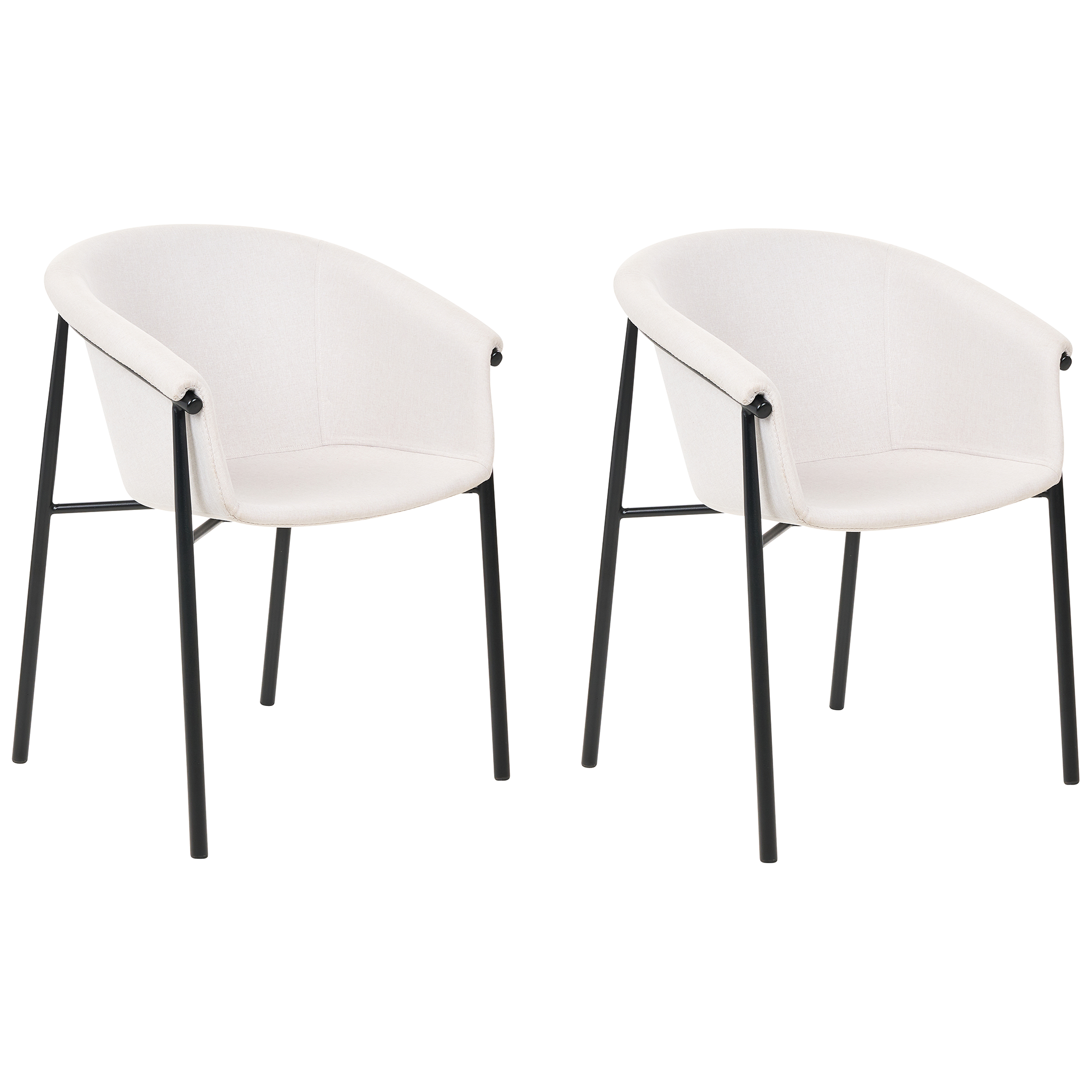 Set med 2 matstolar AMES Ljusbeige