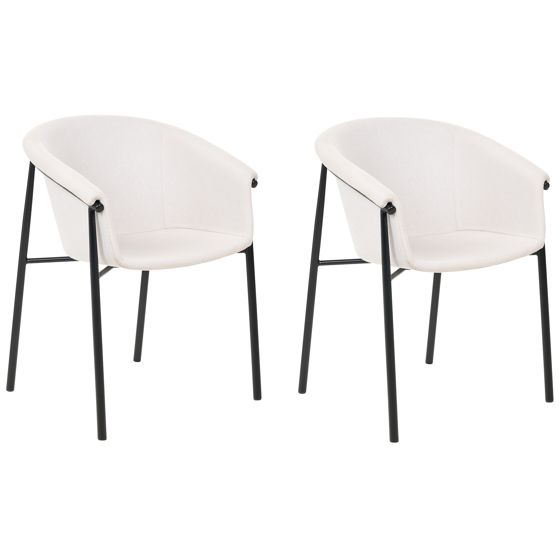 Set med 2 matstolar AMES Ljusbeige