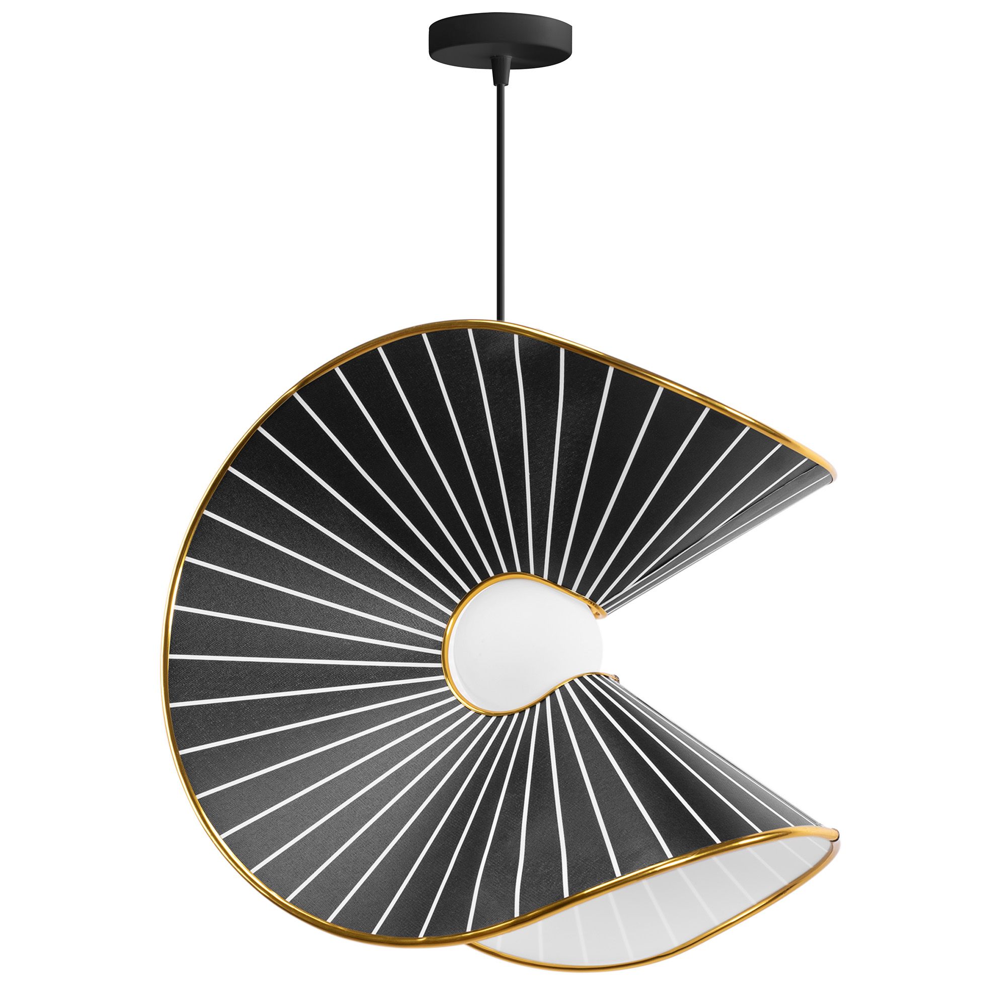 TOOLIGHT hängande taklampa APP1500-1CP Svart/Guld 40x40x40cm