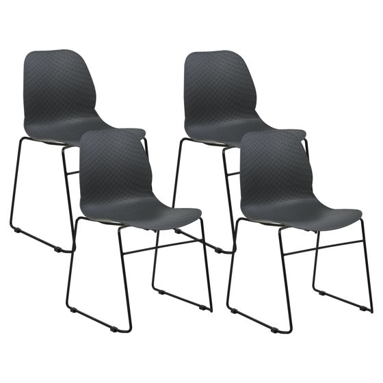 Set med 4 konferensstolar PANORA Mörkgrå