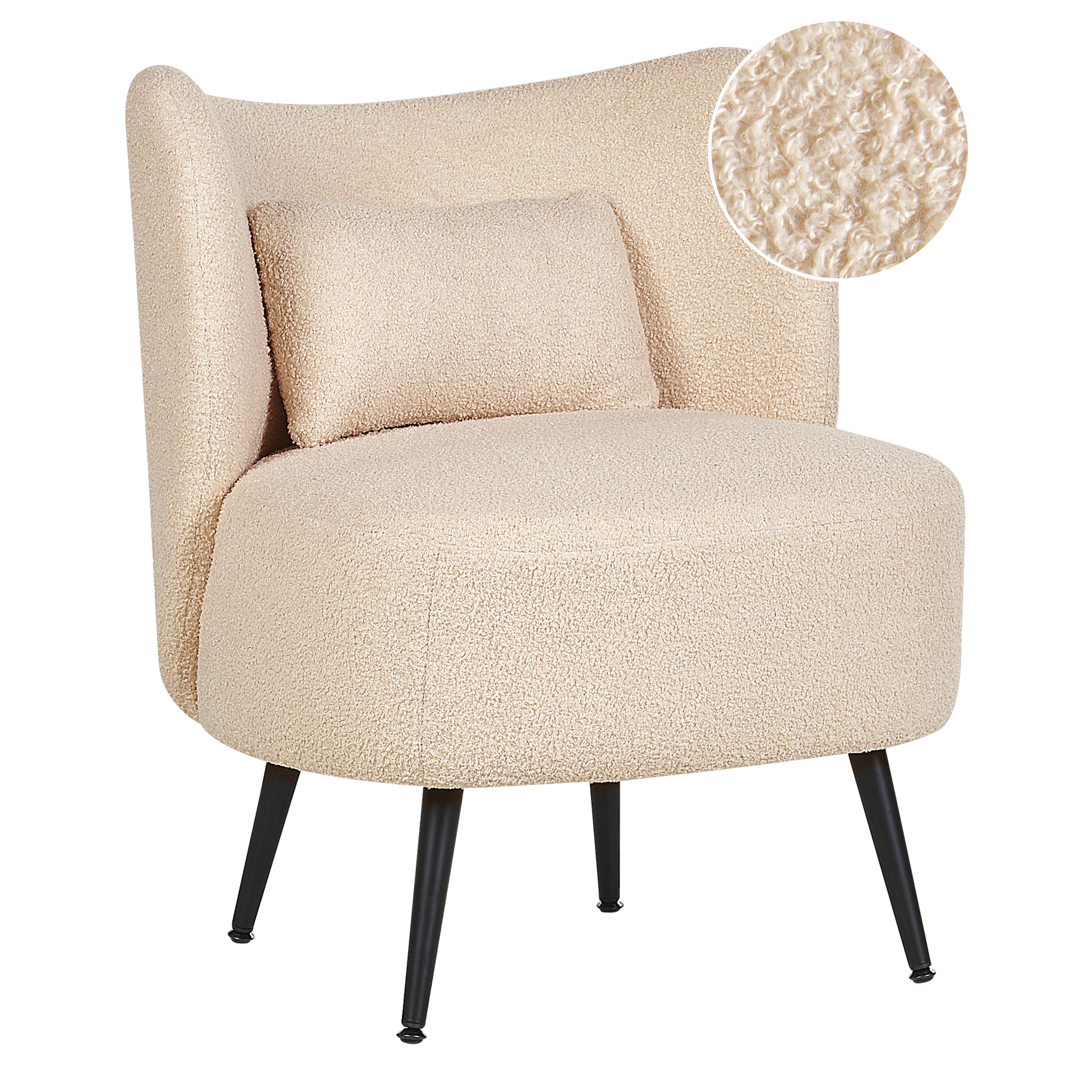 Fåtölj OTSBY Bouclé Beige