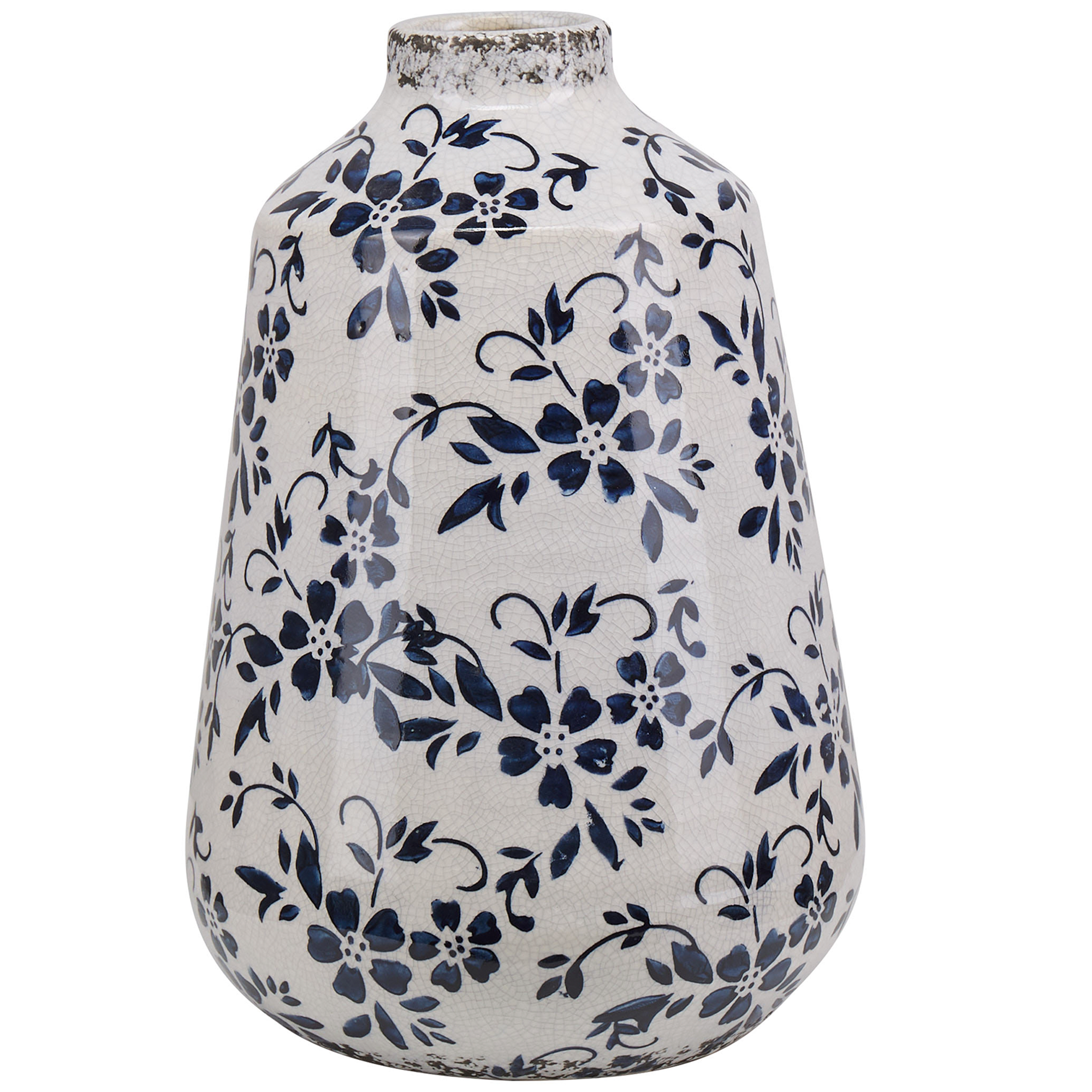 Blomvas MARONEIA 25 cm Stengods Vit
