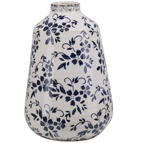 Blomvas MARONEIA 25 cm Stengods Vit