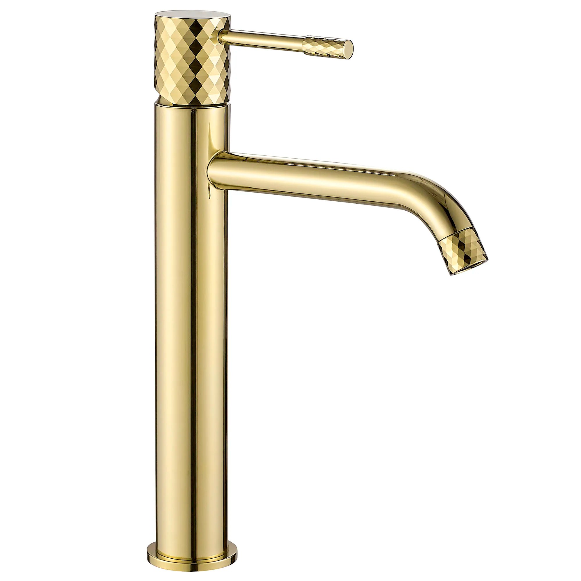 REA Tvättställsblandare Lungo Diamond Hög Guld, 12x4x30cm