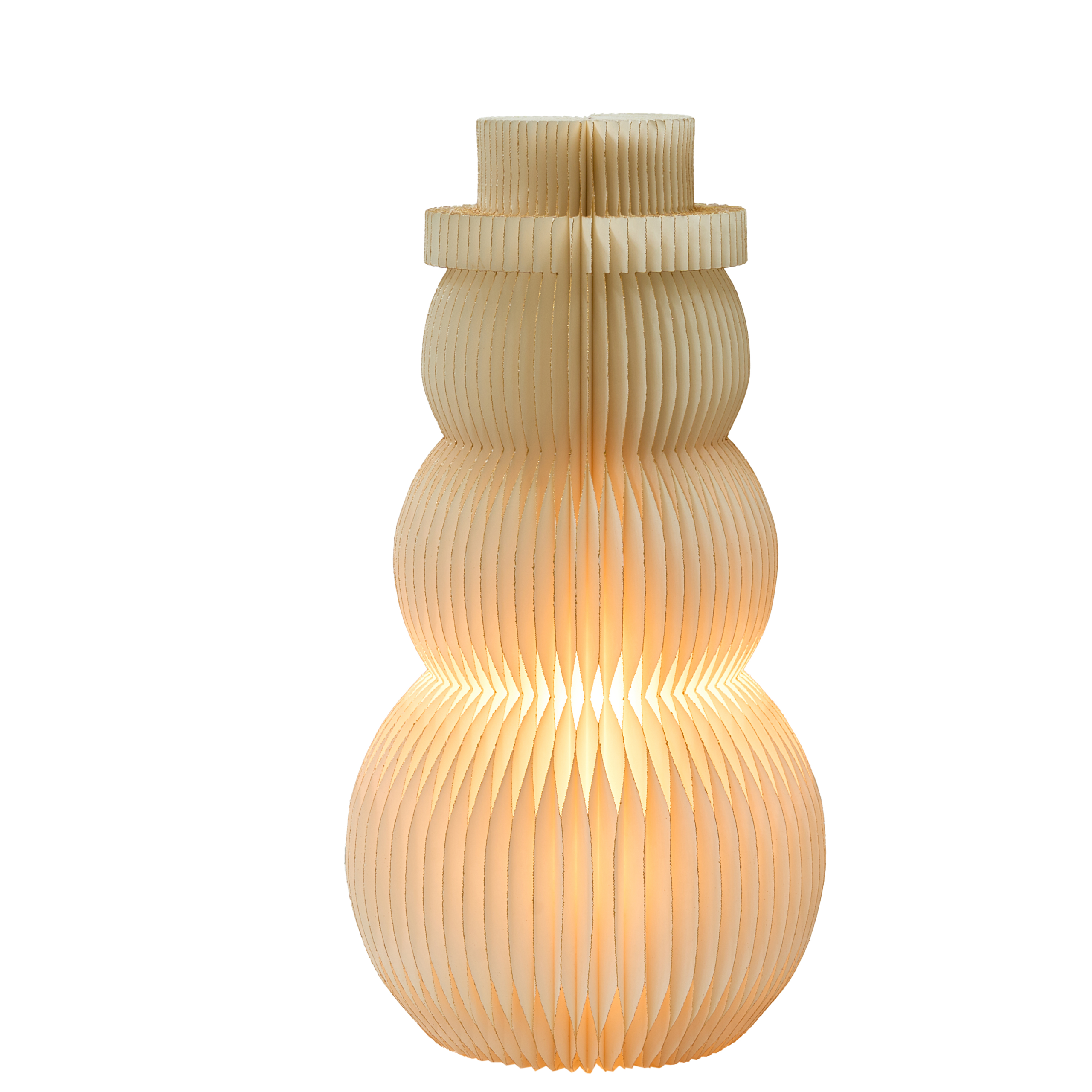 Julpynt Bordslampa BANGA 51 cm Snögubbe Beige