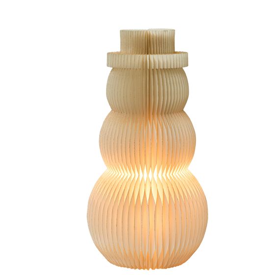 Julpynt Bordslampa BANGA 51 cm Snögubbe Beige