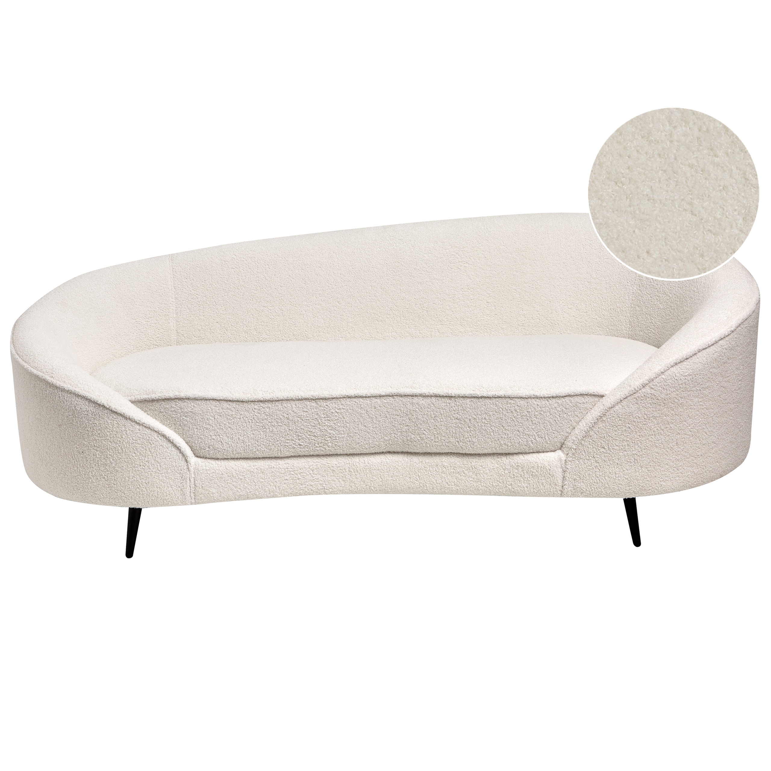 Soffa 2-sits SAVAR Bouclé Vit