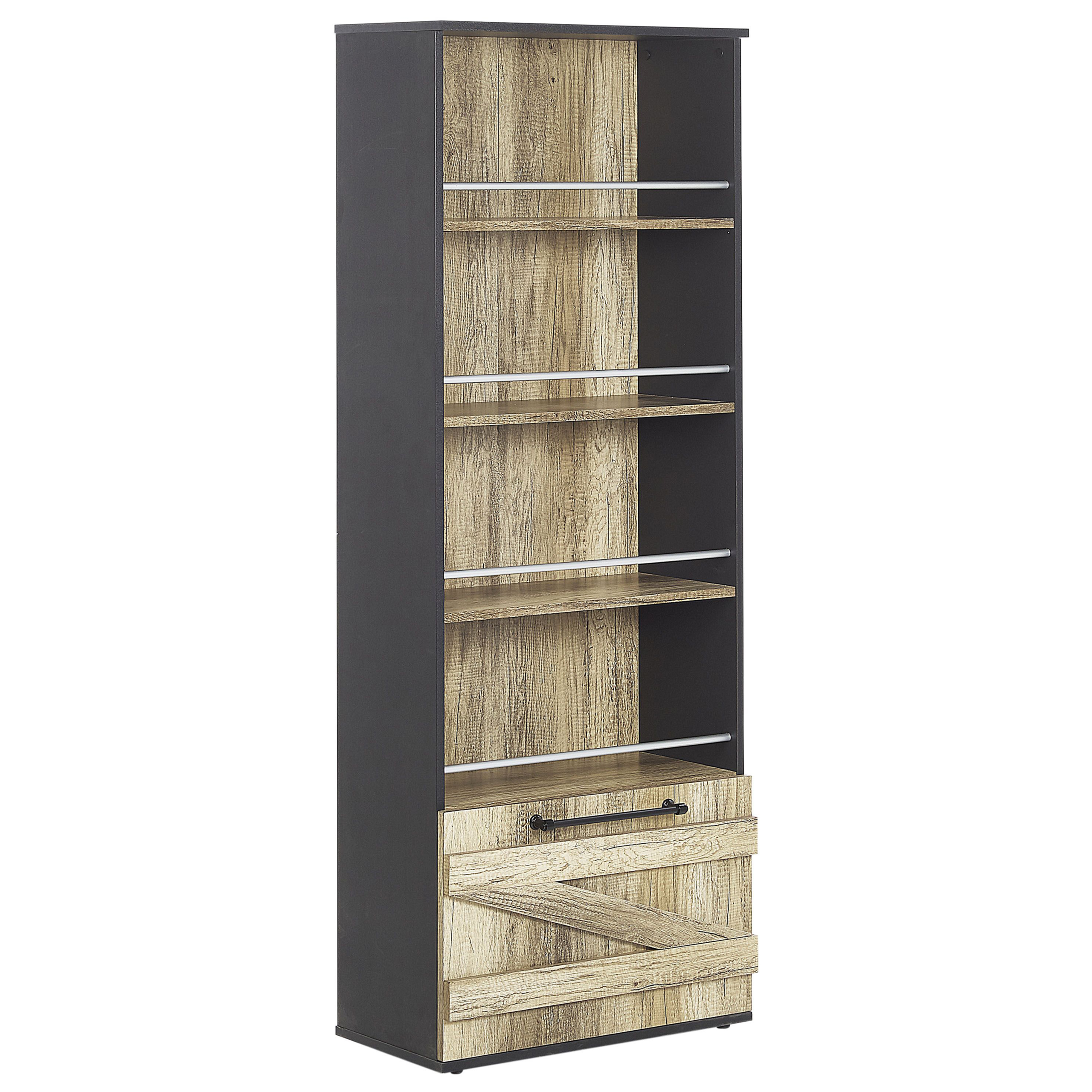 Bokhylla med 4 hyllor SALTER 163 cm Brun/ Svart