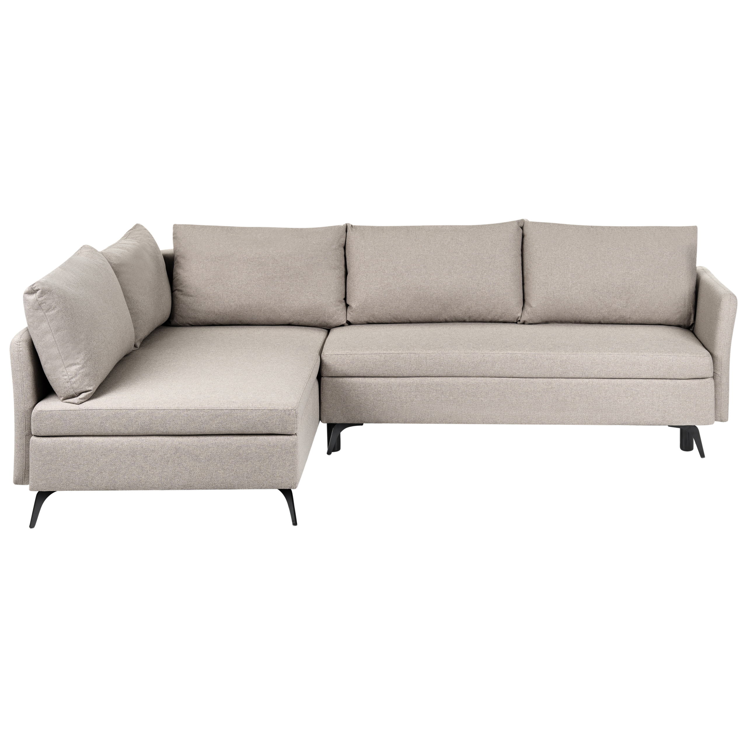 Hörnbäddsoffa 3-sits KOGE med förvaring Beige Högervänd