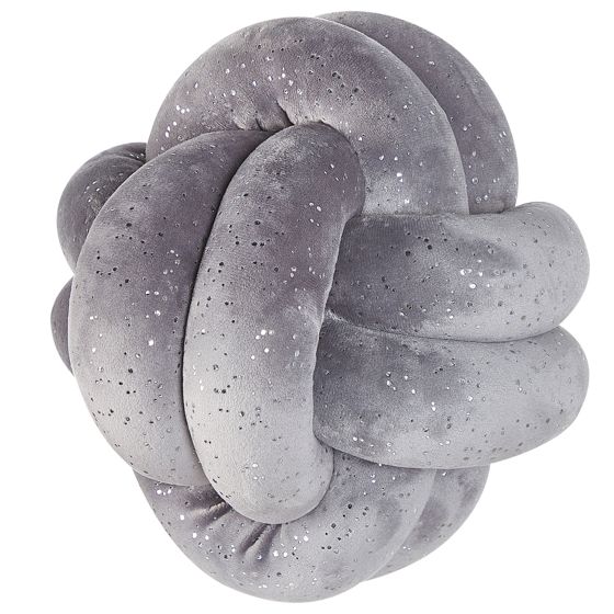 Prydnadskudde MALNI 20 x 20 cm Sammet Grå Monokromt